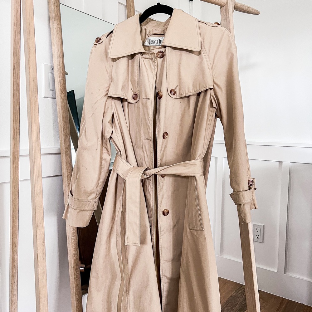 VINTAGE ⚡️ Bonwit Teller neutral trench coat - Picture 4 of 5